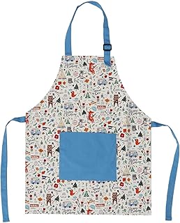Fartuch Dziecięcy, Fartuch Kuchenny dla Dzieci Fartuch do Pieczenia Fartuch Malarski Fartuch Szefa Kuchni z Regulowanym Paskiem, do Codziennego Użytku