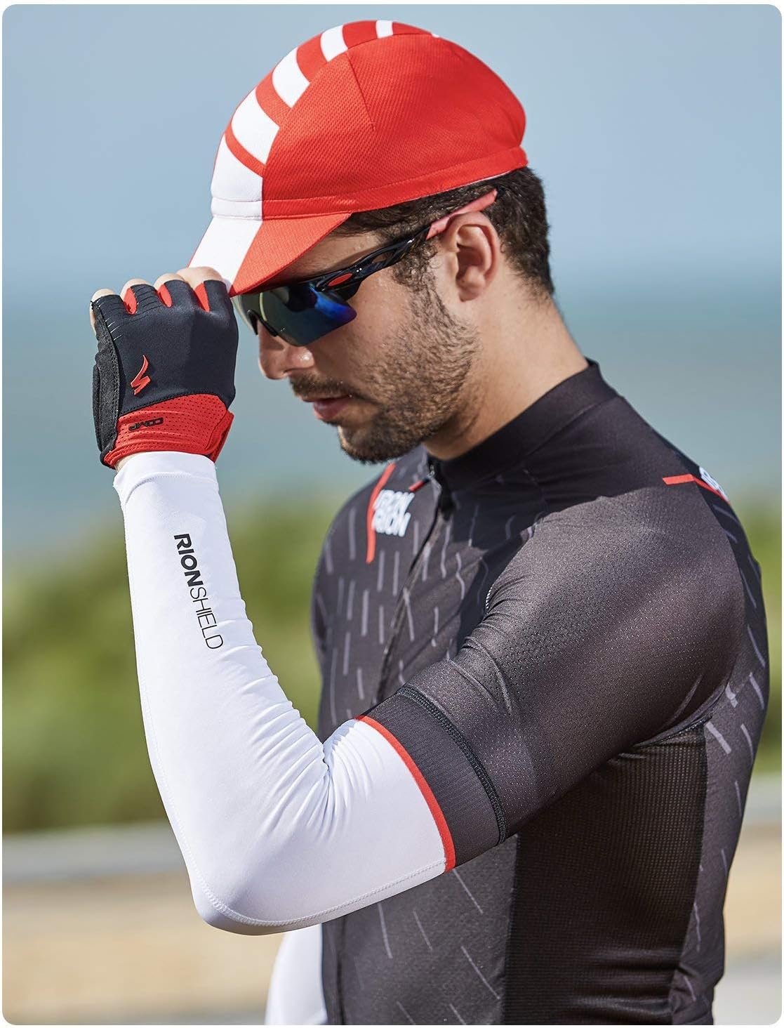 RION Unisex Cycling Running Basketball Compression Sleeves Cover UV Protection Arm Warmers 2 Pairs : Sports & Outdoors