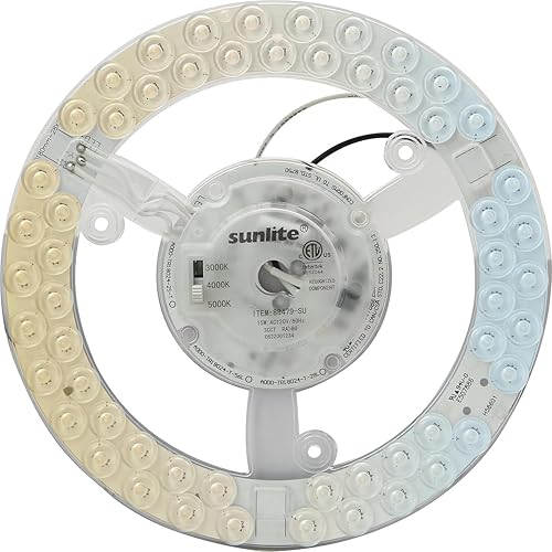 Sunlite 88479 Módulo de motor de luz LED CA de 73 pulgadas 15 vatios 100 W 1350 lúmenes ajuste de color 30K40K50K regulable 50000 horas de vida útil