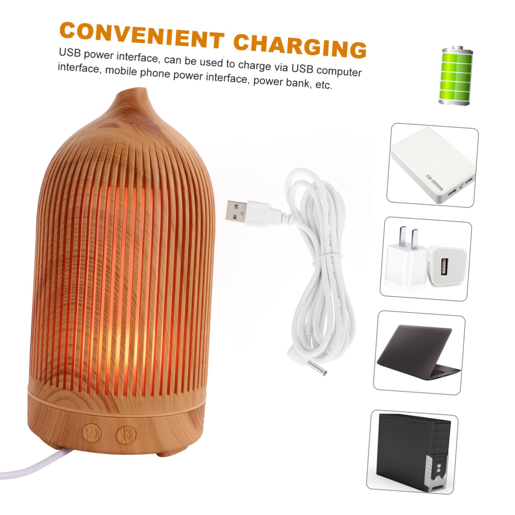 MERRYHAPY 1pc Colorful Aroma Diffuser Mini Desktop Humidifier Desktop Decoration Aromatherapy Diffuser Durable Creative Humidifier Practical Night Light