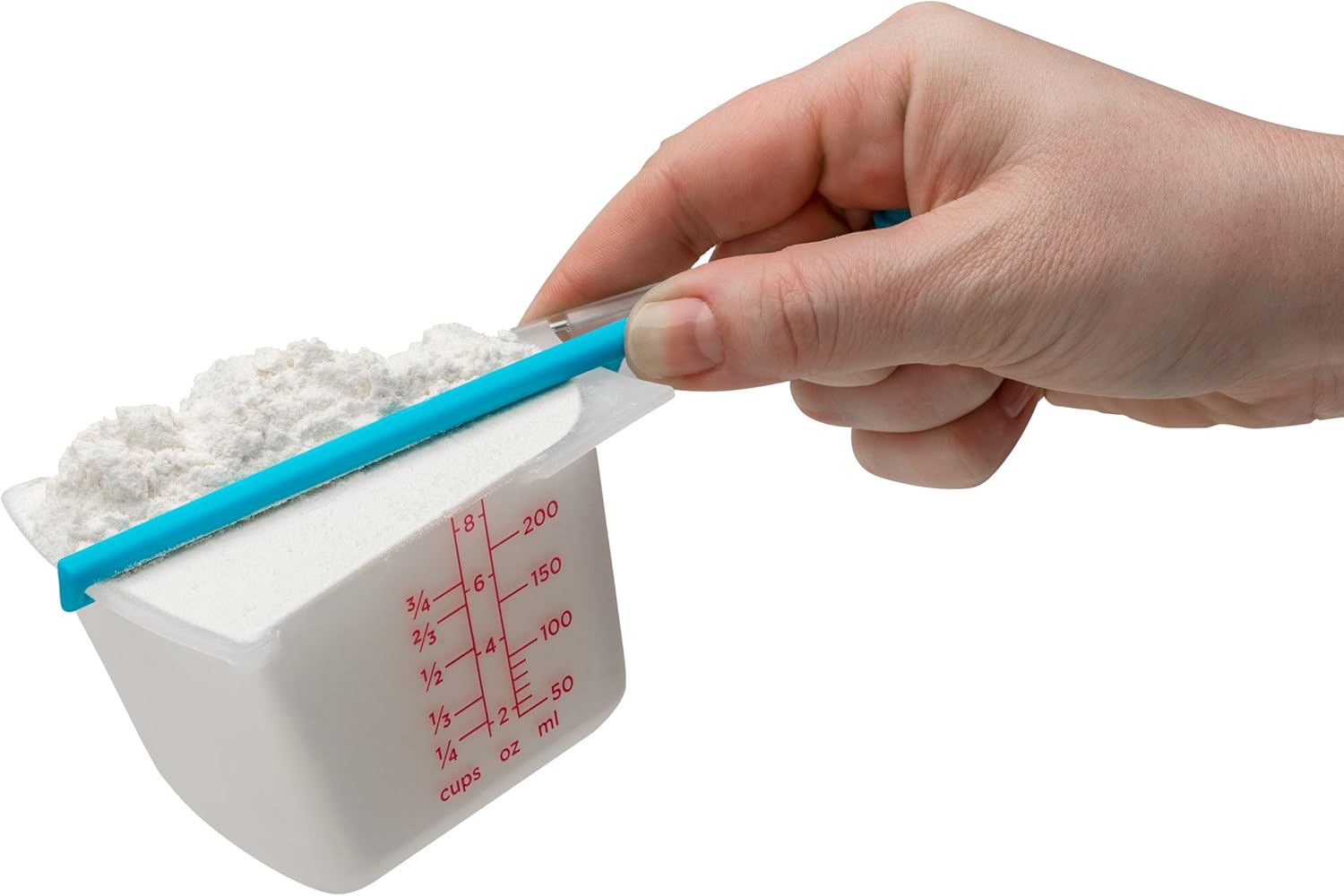 Dreamfarm Levups - Self-Leveling Measuring Cups, Set of 4 (Dreamfarm Blue)