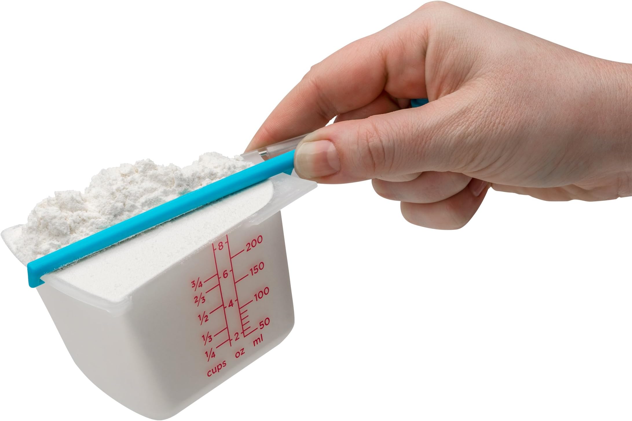 DreamfarmLevoons Self-Leveling Measuring Spoons Set for Kitchen and Baking, Clear