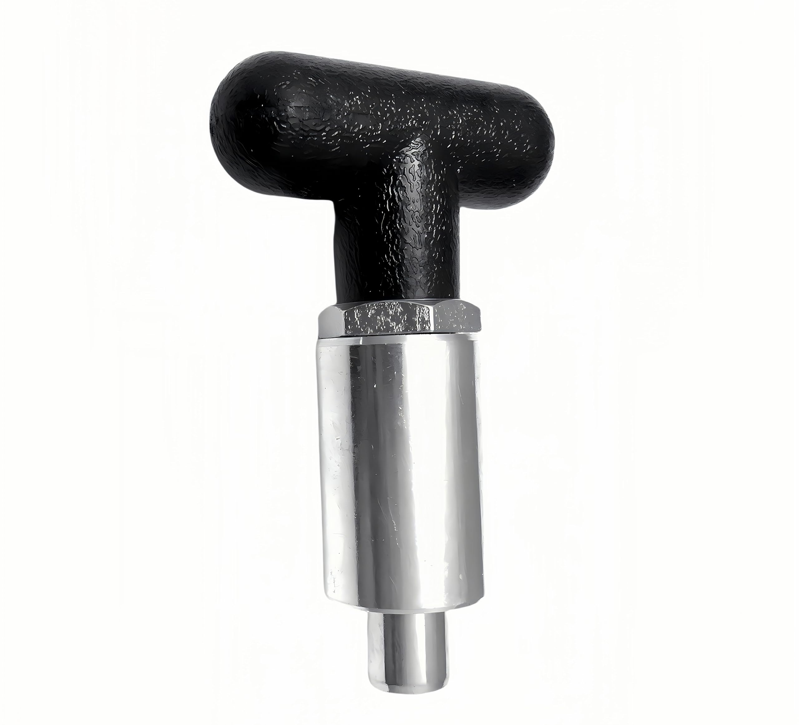 T knob Spring Loaded Pop Pin Spring Loaded Zinc Plated Steel Plunger POP Pull Pin Tire Carrier Pin , Black Plastic T-Handle Knob Round Nut W/Grub