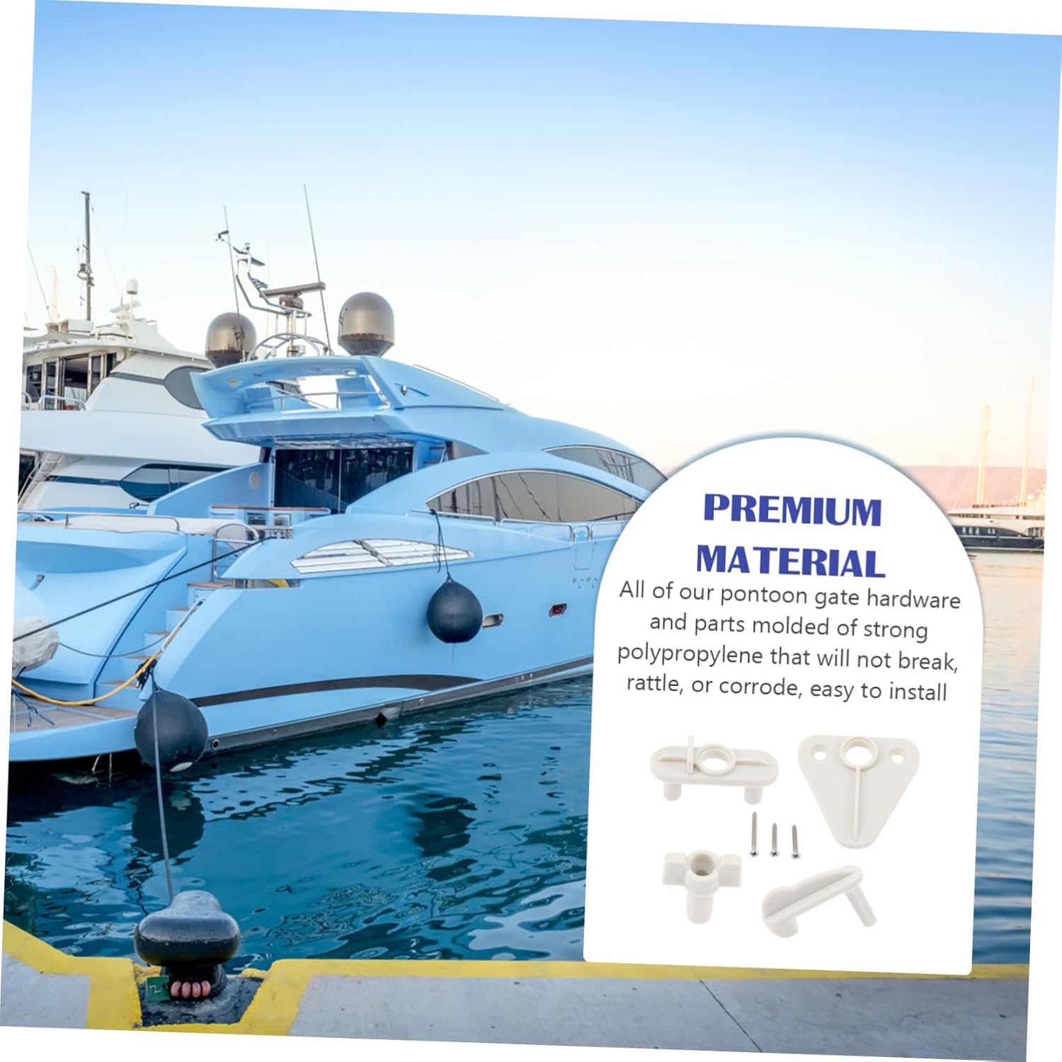 BESPORTBLE 4sets Yacht Door Buckle White Replacement Gate Latch for Rv and Boat Easy to Install Fits Frames