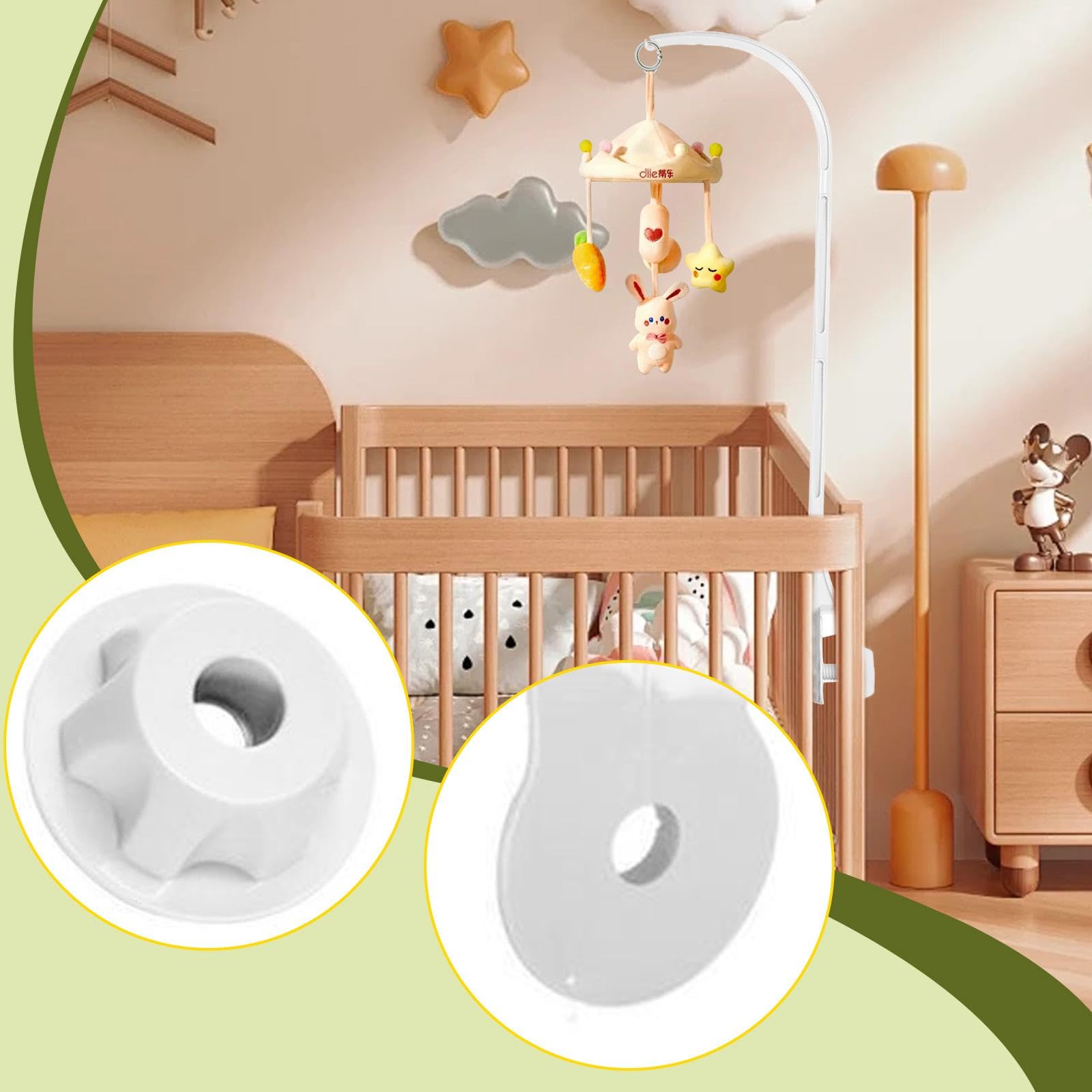 harayaa Mobile Halterung Armhalterung Haltearm für Babybett Klemmstange Hängerahmen Multifunktional Zum Aufhängen von Spielzeug für Säuglinge zur