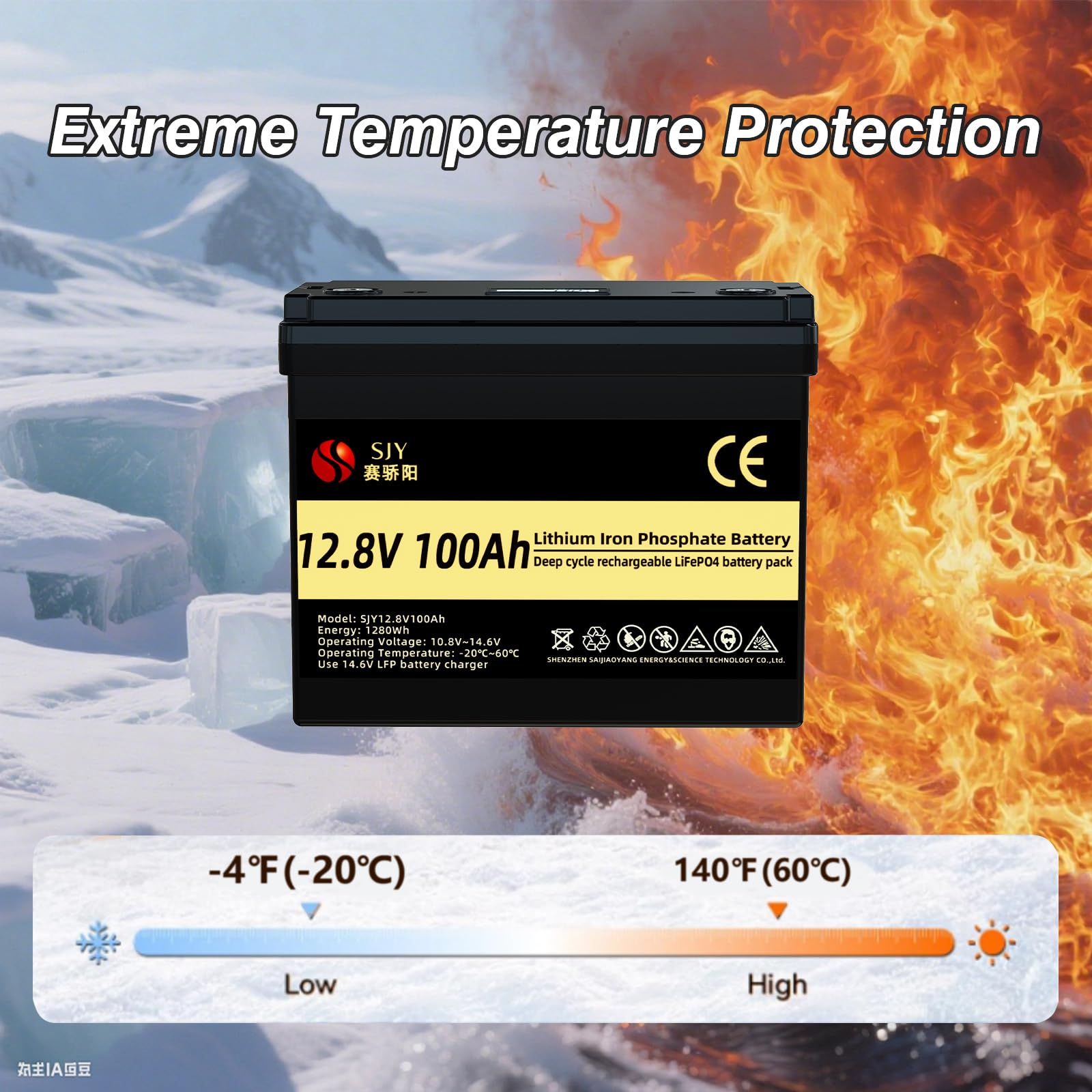 12V 100Ah LifePO4 Zawiera Bluetooth i ładowarkę 10A, Akumulator Litowy z 100A BMS Głęboki Cykl Klasa A Bateria LiFePO4 z LCD Idealny do Off-Grid, RV, Systemu Solarnego, Łódźi, Kampera