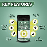 Vista 2 de Kit de Prueba de Proteína en Orina One Step, 100 Tiras de Prueba de Orina, Resultados Rápidos y Precisos, 60 Segundos, Tiras de Prueba de Orina