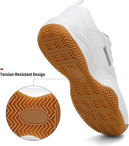 Miniatura 4 de Tenis de pickleball para hombres y mujeres, tenis deportivos de cancha con amortiguación superior y soporte de arco, perfectos para entrenamiento