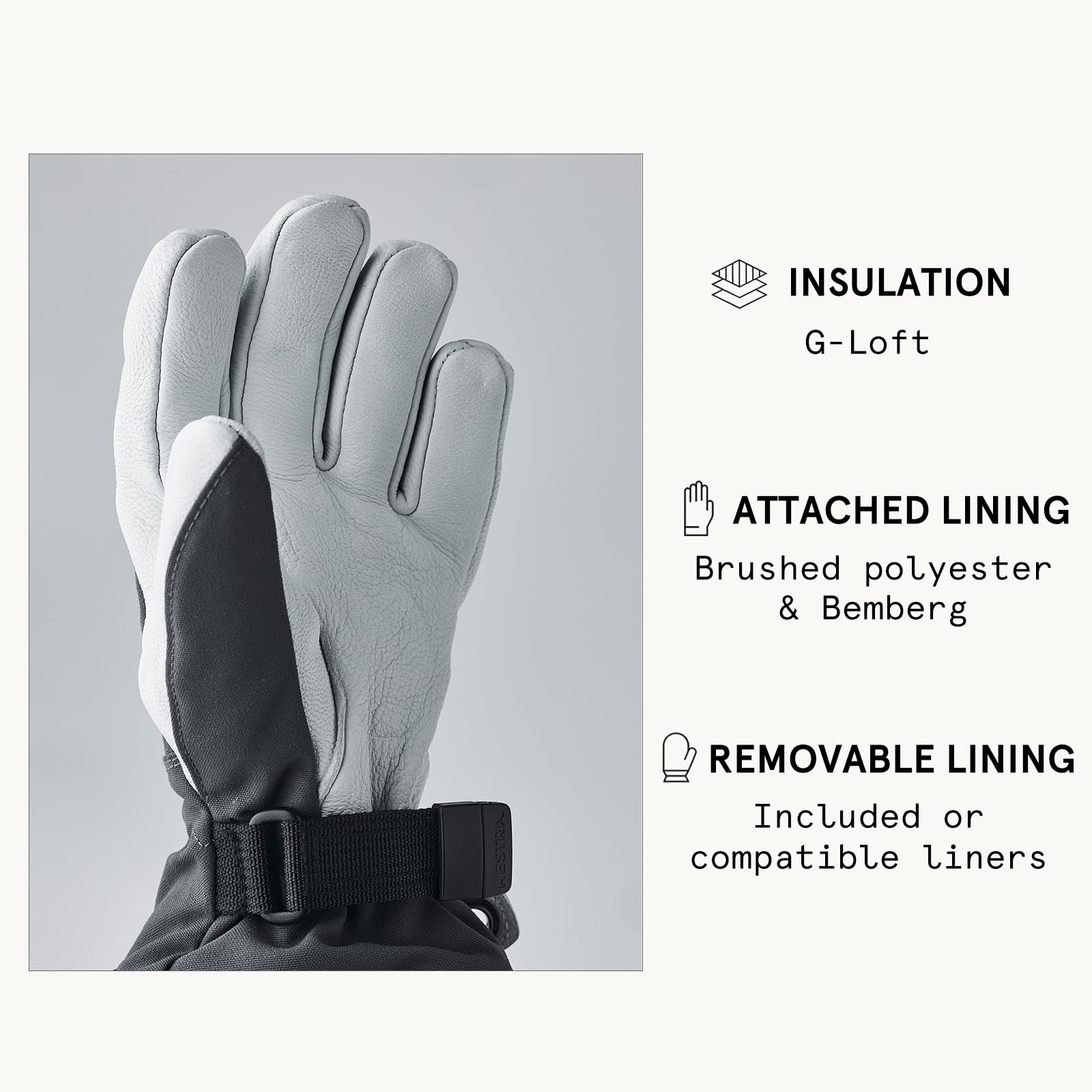 Amazon | Hestra Army Leather Heli Ski ジュニア - クラシック 5本指