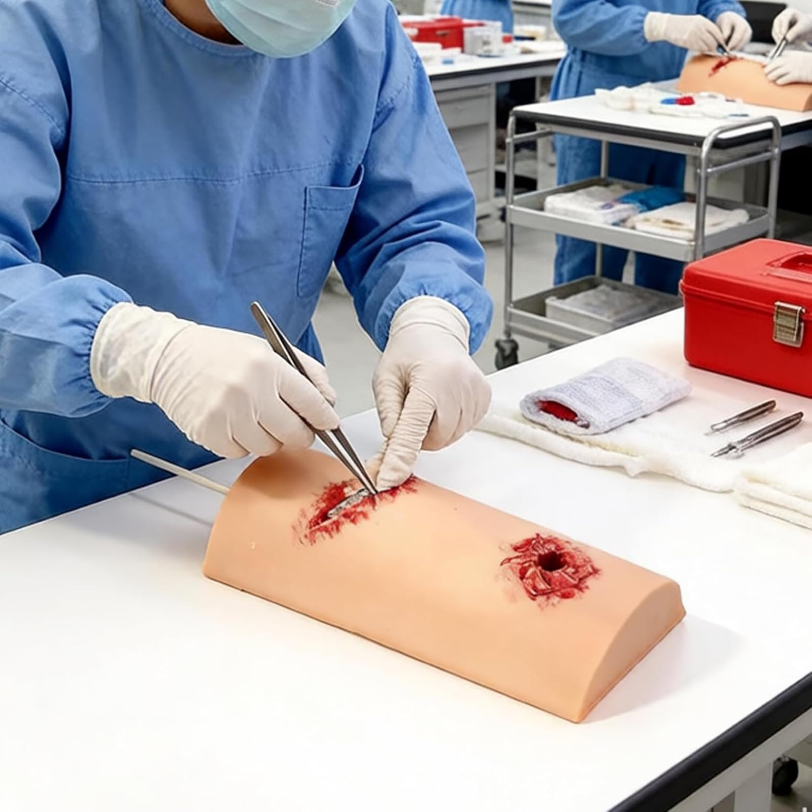 Adtzpc Tourniquet Trainer, Hemorrhage Control Stop Bleeding Trainer Model, Realistic Training Experience and Reusable, for Medical and First Aid Skills, Laceration and Suture Practice