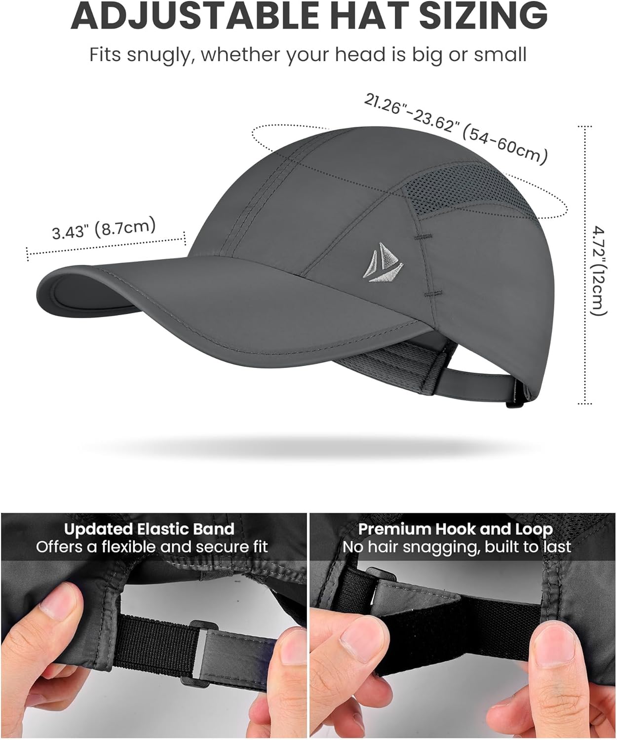 Quick-Dry Running Hat for Men & Women Cooling Hat UPF 50+ Thin Baseball Cap Lightweight Breathable Mesh Sport Hats - Image 4