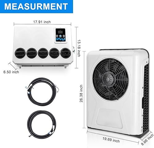 Miniatura 6 de Treeligo DC 12V Universal Electric RV Truck Aire acondicionado Camper Unidad AC 10000 BTU Enfriamiento rápido para autocaravana autobús tractor aire