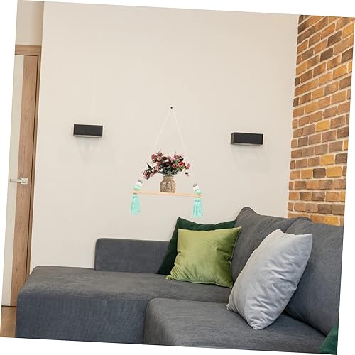 Miniatura 3 de ARTIBETTER Estantes de madera con cuentas para dormitorio, decoración de pared, soporte decorativo para ollas, entrada, estantes flotantes para