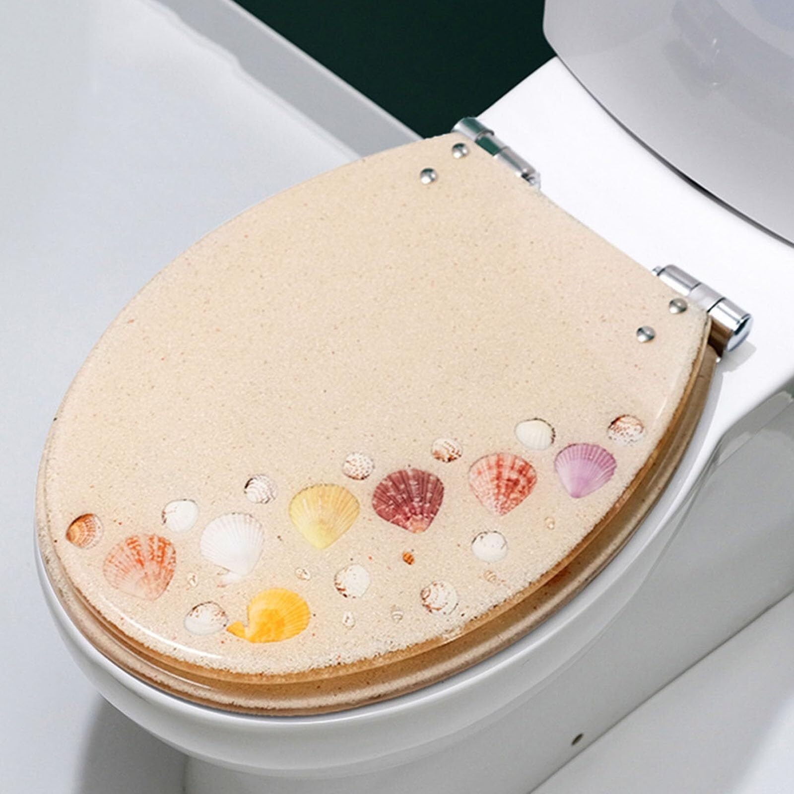 Abattant de toilette transparent 3D avec charnière inox amovible