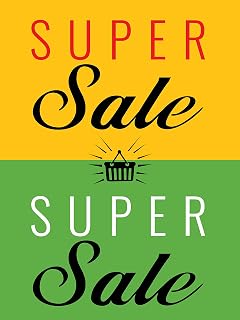 Super Sale | Full Color Window Display Signs | 18"w x 24"h Inches