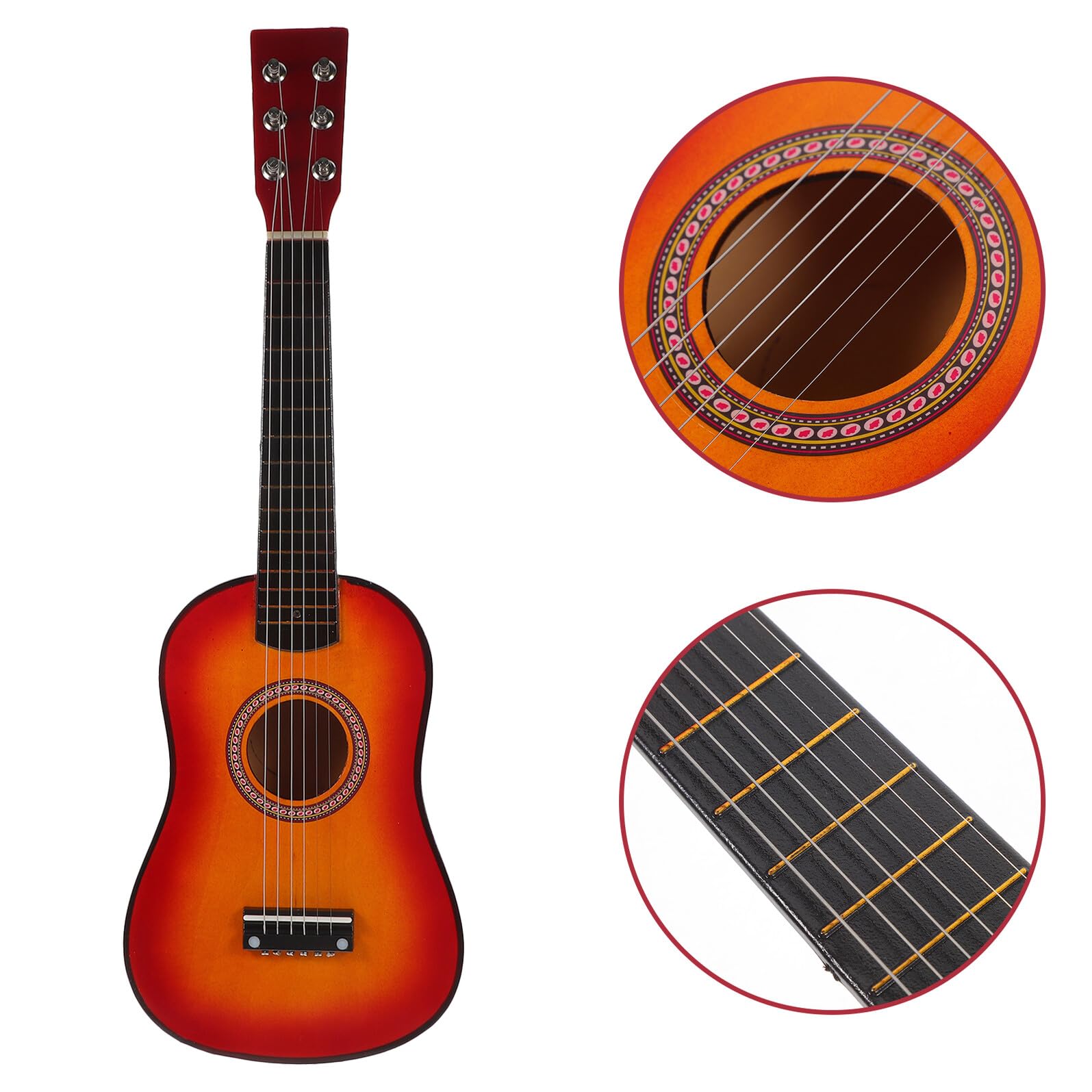 Chitarra Giocattolo per Principianti 21 Pollici Legno 1 Pezzo