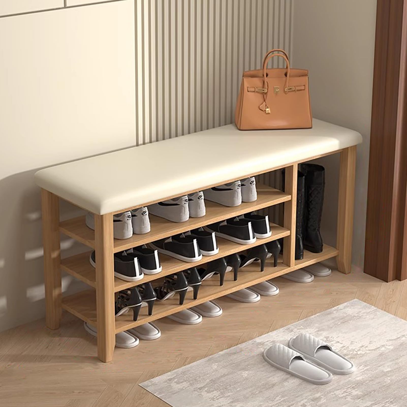 Banc à chaussures pour chambre et entrée Nizat, finissez-en avec le désordre