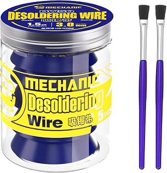 DW50 5 Pieces/Lot Desoldering Wick Braid Remover Tool Solder Sucker No-Clean soldering Wick Wire Roll and Disassemble Electrical Components 3.0MM*1.5M