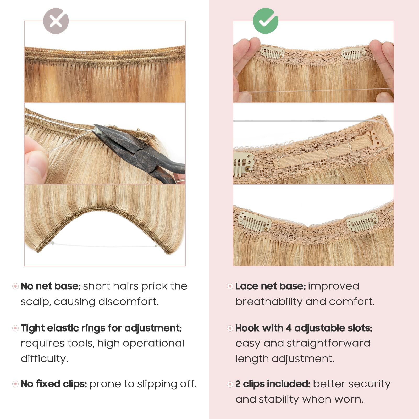 Silk-co Extensions Echthaar mit Draht, Clip in Extensions 70g, Secrets Haarverlängerung Haarteil für Frauen 50cm #18RP613R Graublond mix Bleichblond