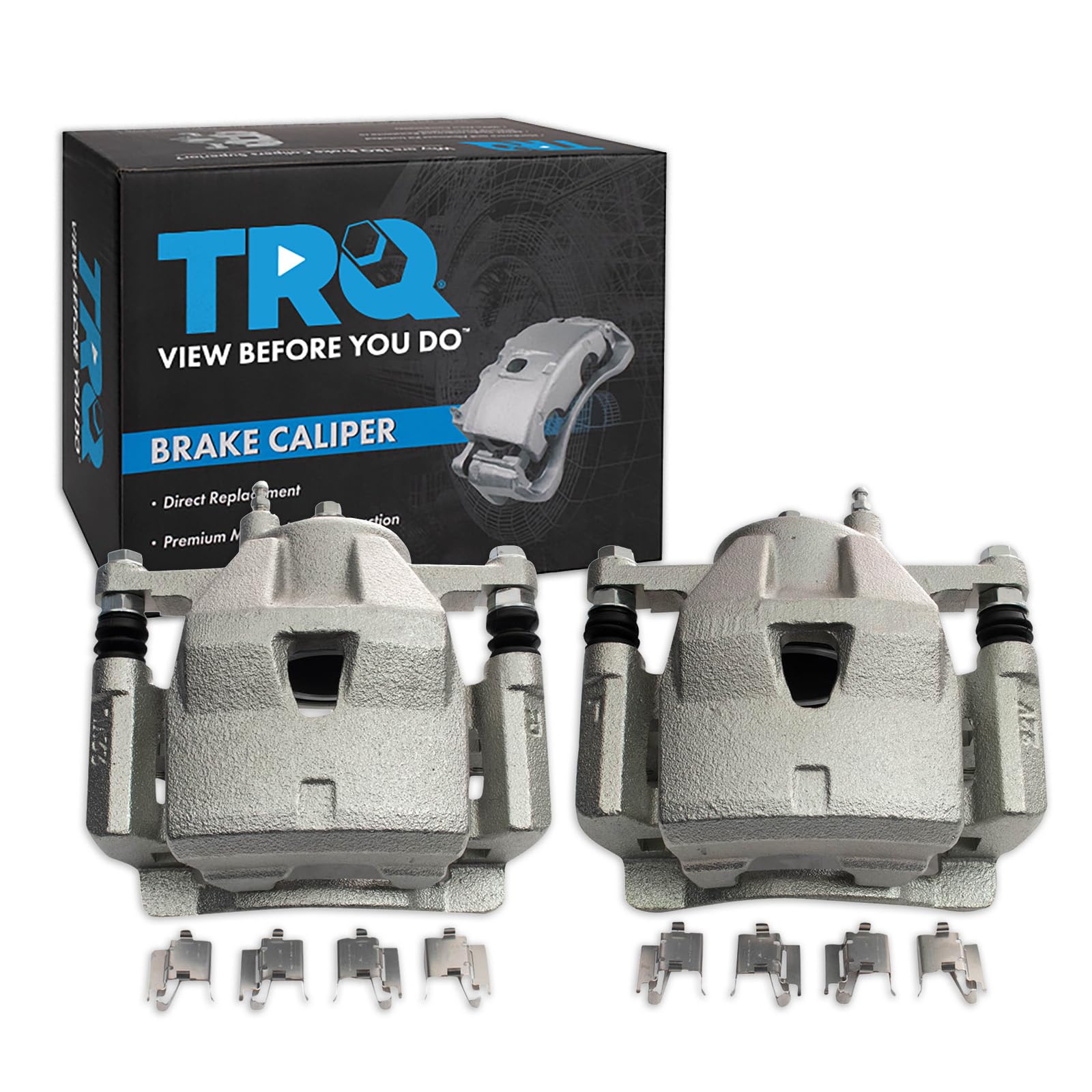 TRQ Front Brake Caliper Set For 2016-2022 Toyota Sequoia & 2016-2021 Tundra – Complete 2-Piece Kit With Hardware - View #5