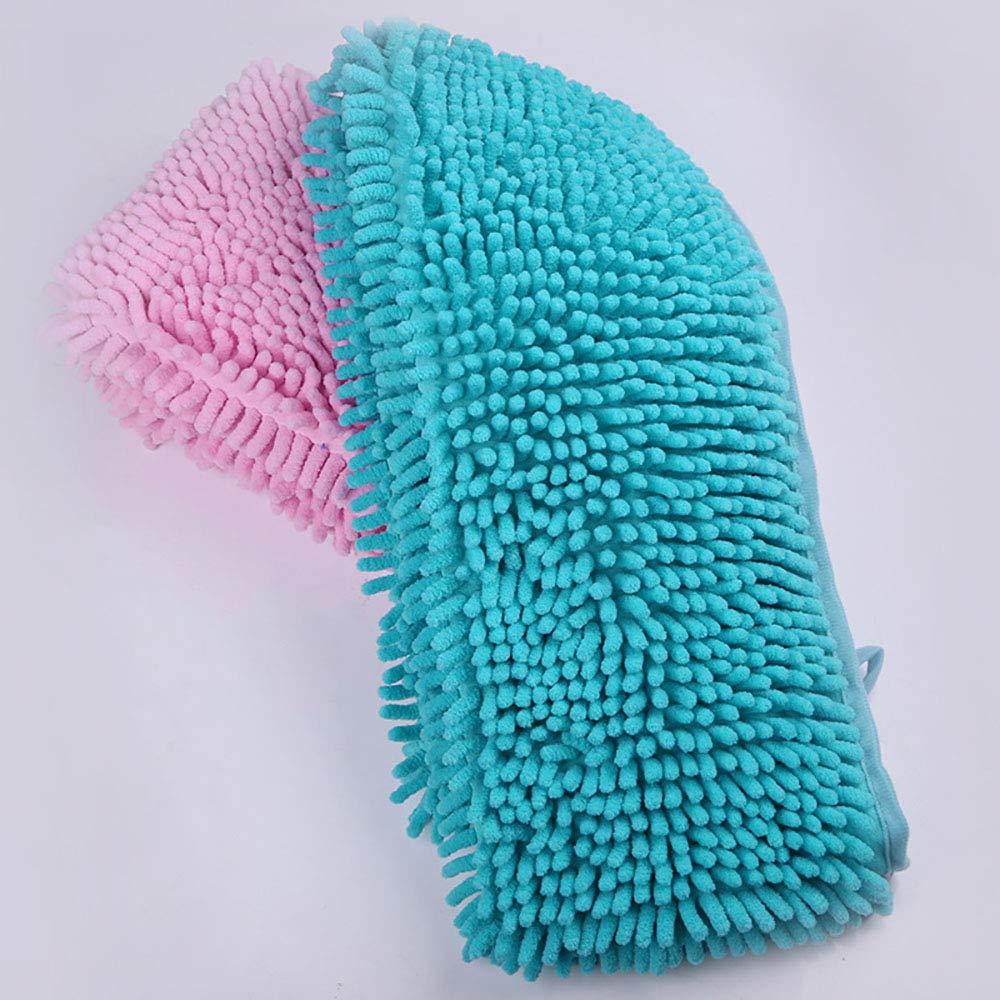 Chenille Serviette pour Chien Super Absorbante en Microfibre, Serviette de Bain, Doux et Chaud Couverture de Chien Chat, 80 x 35 cm
