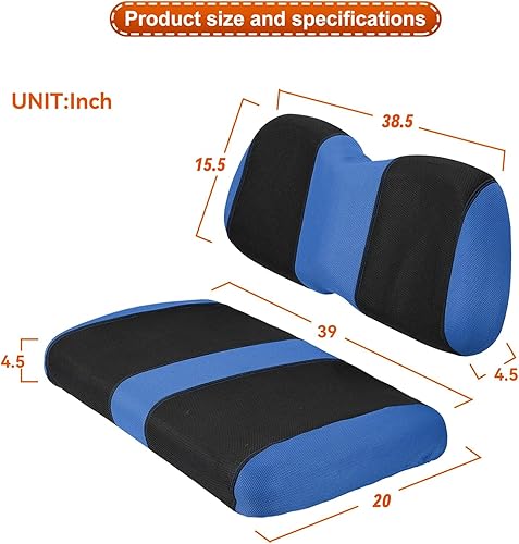 Miniatura 6 de Juego de fundas de asiento de carrito de golf, fundas para asientos delanteros de carrito de golf, ajuste para Club Car Precedent OEM, cojín