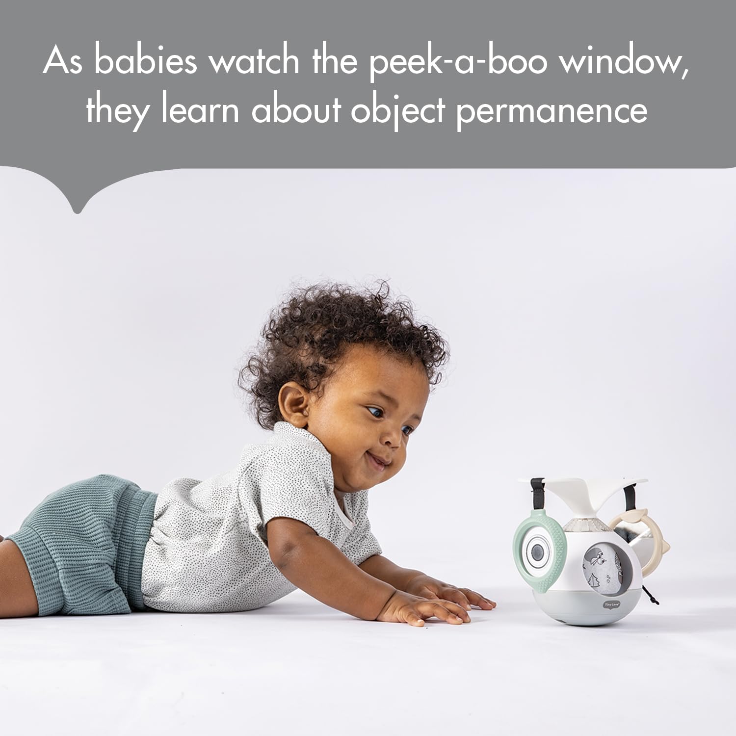 Tiny Love 2-in-1 Tummy Time Musical Mobile, Móvil musical 2 en 1 para el tiempo boca abajo, móvil giratorio de 360° con música y luces, 0 meses+, móvil portátil para carrito, Black & White Décor