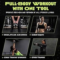 Vista 3 de Rage Fitness Single Cast Iron Kettlebell Powder Coated - Wide Handle Weights for Core & Glute Workouts; Swings, Squats, Deadlifts; Strength