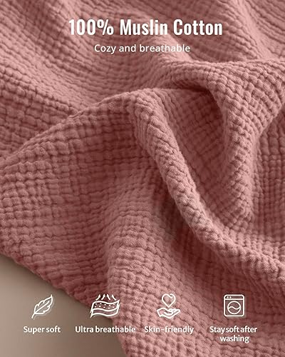 Miniatura 2 de Blissful Diary Cambiador de muselina para bebé con espuma de forro impermeable, almohadilla para cambiador de pañales con funda para aparadores