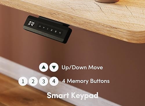 Miniatura 225 de FEZIBO - Escritorio eléctrico ajustable para trabajar sentado o de pie, 40 x 24 pulgadas, para oficina en casa, escritorio ergonómico para Negro