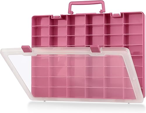 Miniatura 2 de MYMOON - Estuche de almacenamiento de plástico para juguetes de mini marcas, compatible con Shopkins, LOL Surprise, miniaturas, apto para viajes