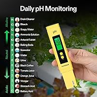 Vista 5 de VIVOSUN Kits de medidor de pH y TDS digital, 0.01 pH de alta precisión tipo bolígrafo, medidor de pH con ± 2 % de precisión de lectura, 3 en 1