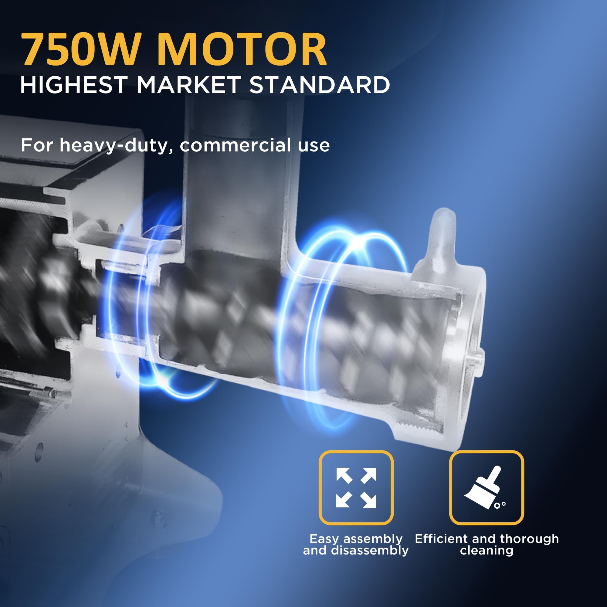 Valley Sportsman #22 Commercial Electric Meat Grinder, 1.0 HP 550 lbs/hr, Stainless Steel Heavy Duty Meat Mincer, Sausage Stuffer, Meat Grinder Machine, Ideal for Commercial and Regular Use