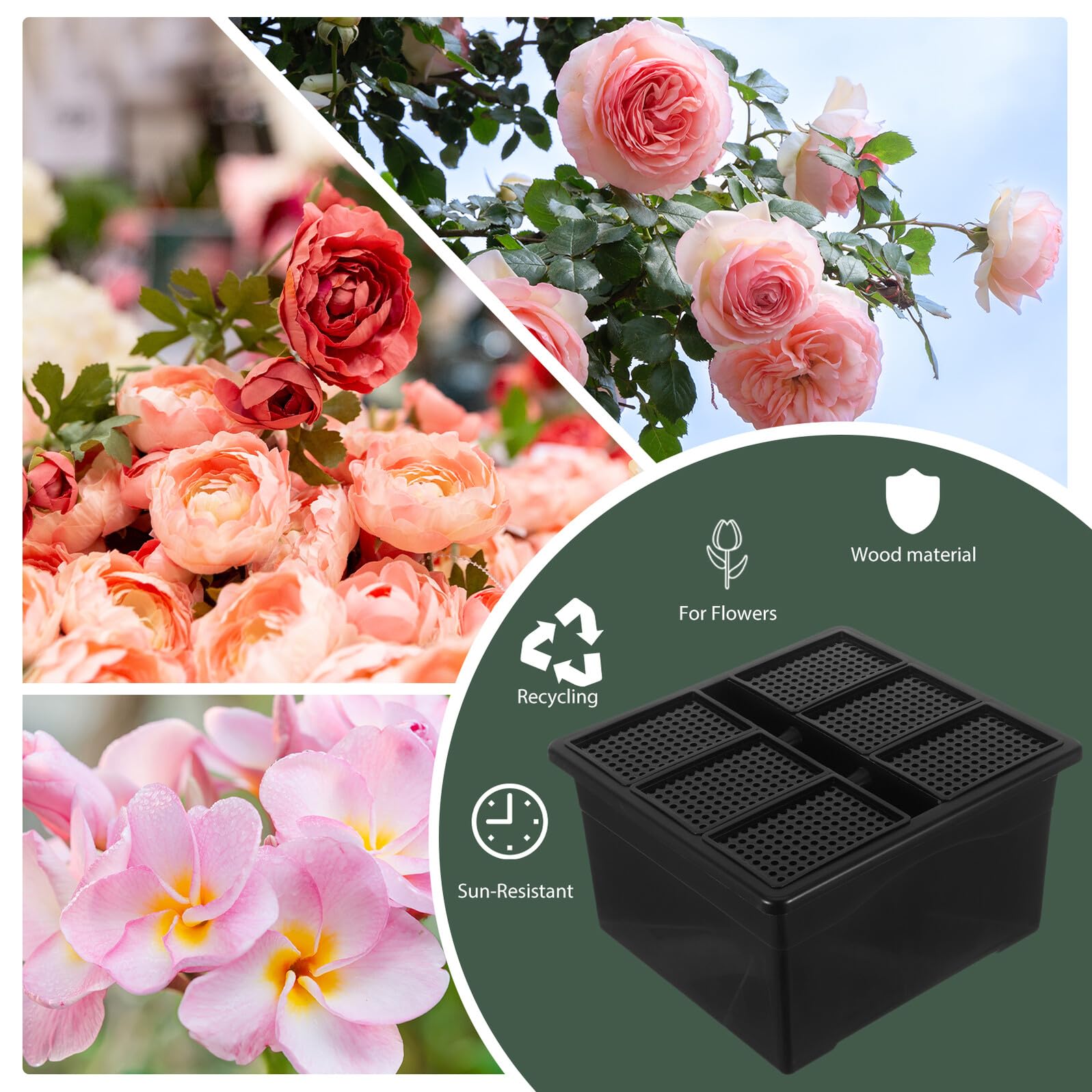 UPKOCH Set de 6 Jardineras Hidropónicas de Plástico Resistente 96 Orificios para Cultivo Hidropónico Interior Contenedor para Plantas Acuáticas Bandeja para Germinación en Laboratorio