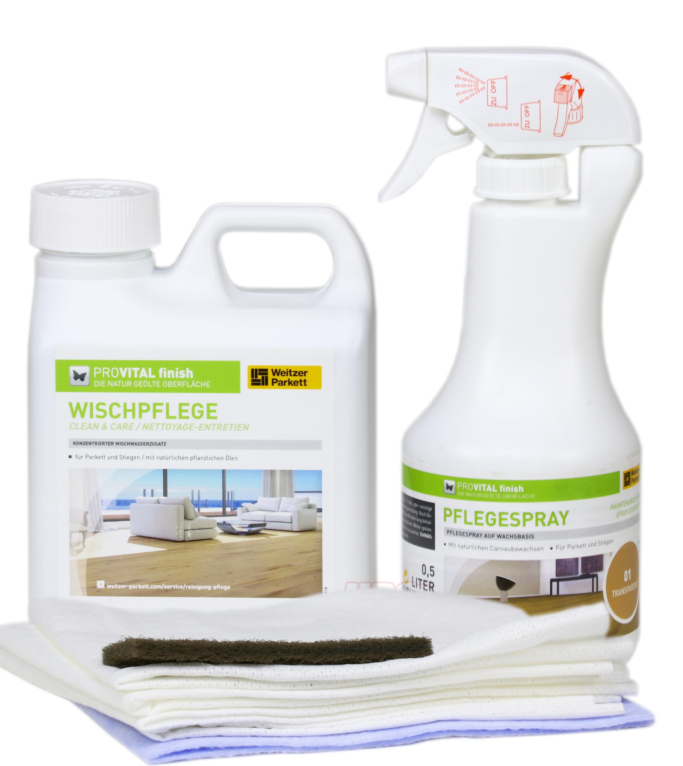 Pro Vital Weitzer Set per la manutenzione per pavimenti parquet oliati + spray