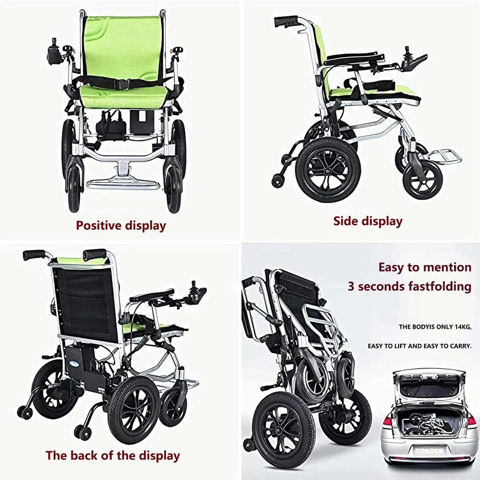 Sedia A Rotelle Elettrica Leggera In Alluminio,Sedia A Rotelle Elettrica Pieghevole,Sedia A Rotelle Elettrica Ultraleggera,Dotata Di Due Batterie Al Litio,Per Viaggi E Uso Quotidiano A