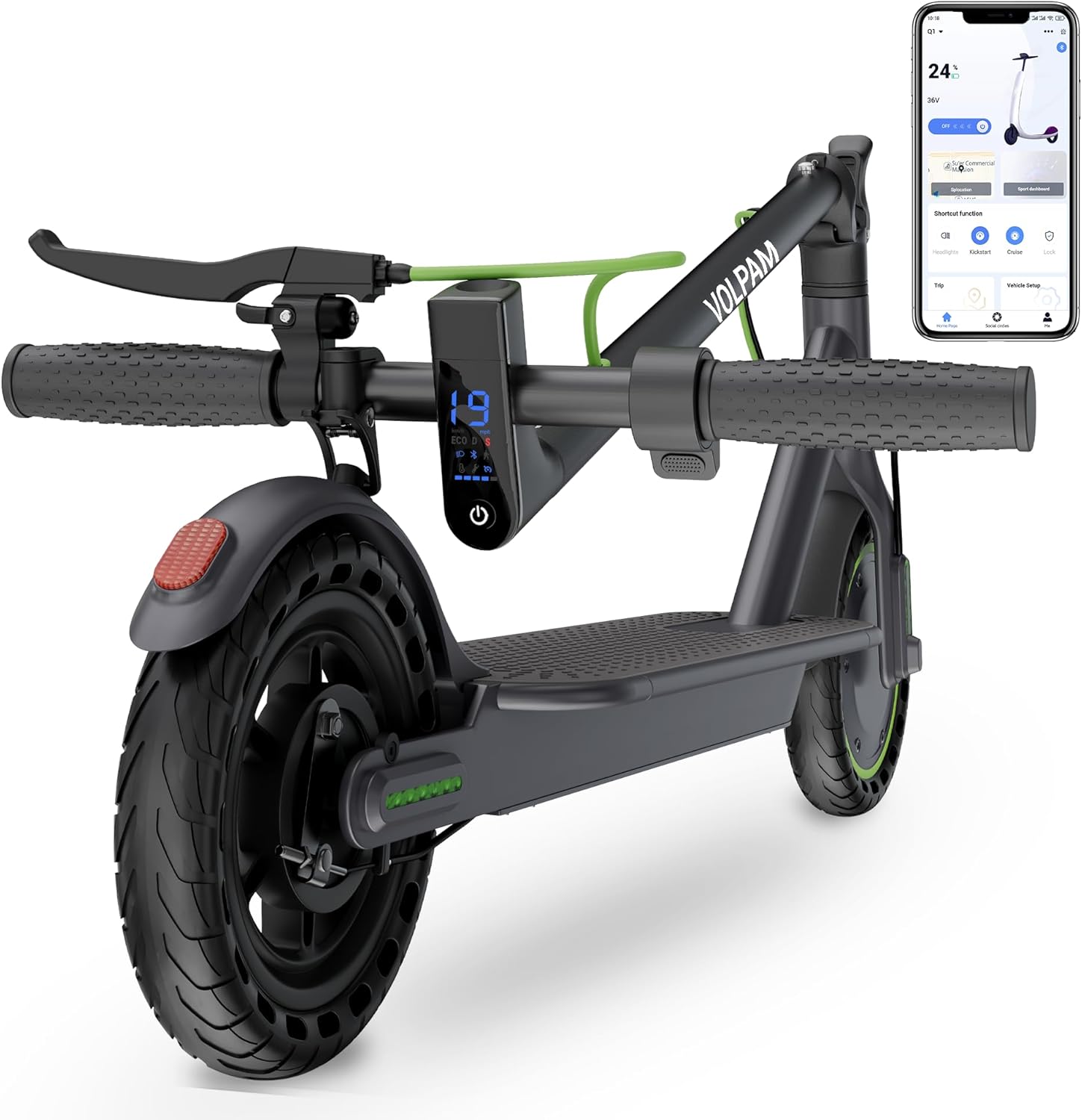 VOLPAM Folding Electric Scooter 19 MPH Speed