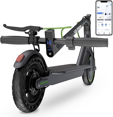 VOLPAM Electric Scooter with 8.5"/10" Solid Tire, 350W/500W Powerful Motor & 19/22 MPH Top Speed, 16-28 Miles Long Range, Folding E Scooter Choice