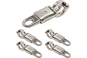 5-Pack Nickel Plated Quick Release Panic Snap with Fixed-Eye, Panic Snap Quick...