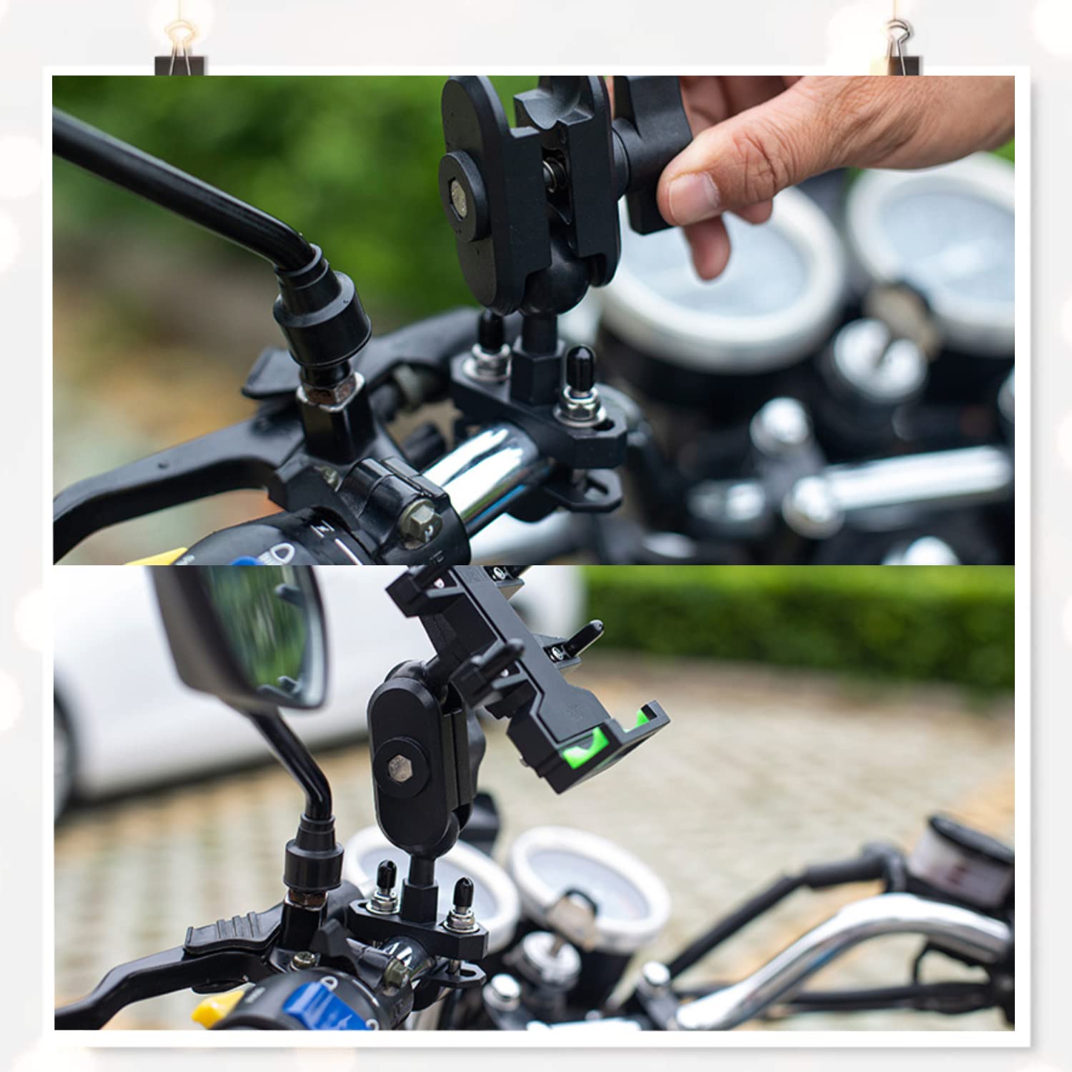 Uchwyt kulkowy, podstawa uchwytu kulkowego, kompatybilny z kulkami, kompatybilny z głowicą kulową, uchwyt na telefon, motocykl, rower, 1 szt., aluminium 1"