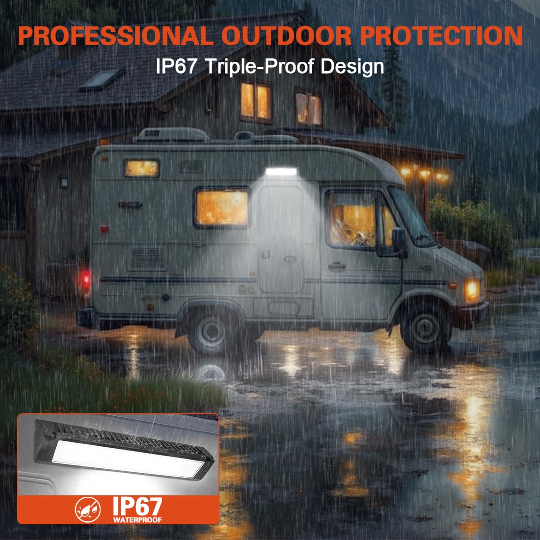Luci a LED 12V, Luci per tende da sole 13" esterne per camper, roulotte, veicoli ricreazionali, camper, furgoni e barche