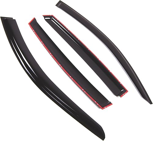 Miniatura 2 de Tuningpros Visera de ventana compatible con BMW X4 2015-2016, DGWV2-781 deflector de montaje exterior, protector de lluvia humo oscuro, juego de 4