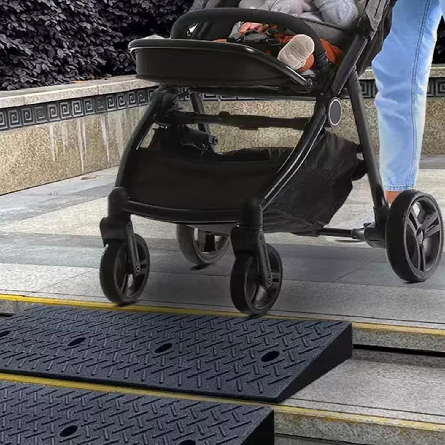 Schody rampowe Gumowa rampa krawężnikowa, próg, rampa dla wózków inwalidzkich, skuterów/stopni dla osób niepełnosprawnych(7cm/2.7inch)