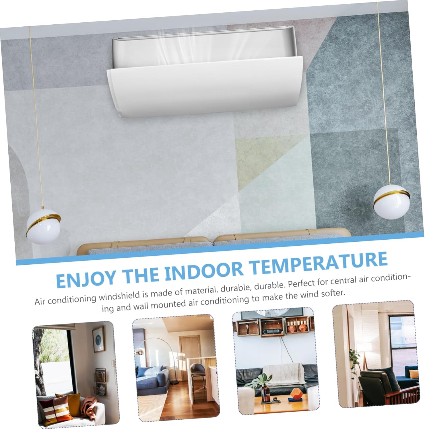 PRETYZOOM Air Vent Deflector for Air Conditioners Sturdy Conditioner Baffle Easy Installation Prevents Direct Air Blowing for Wall Mounted Units Home Accessory