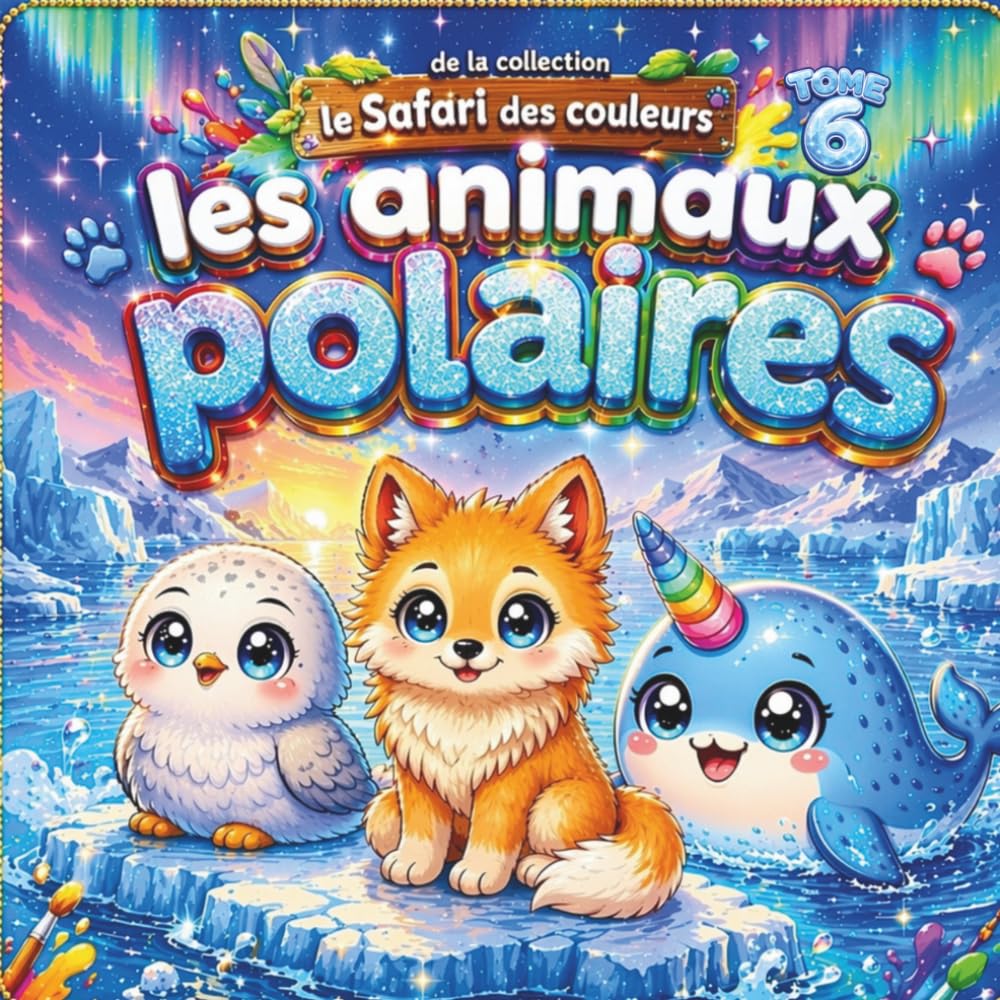 Les Animaux Polaires: Coloriage pour enfants 3 à 7 ans