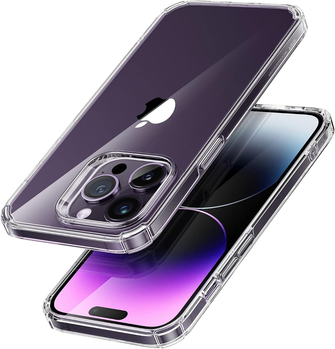ESR for iPhone 14 Pro Max Case, Scratch-Proof, Acrylic Back, Clear Black | Military-Grade Drop Protection, Shockproof Air Guard Corners, Raised-Edge Protection, Resists Scratches