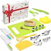 Set Coltelli Per Bambini - 20 Pezzi Sicuri In Legno E Acciaio - Con Tagliere E Accessori - Foto 9