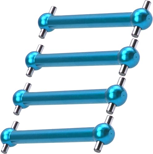 Miniatura 2 de Paquete de 4 ejes de transmisión CVD de aleación de aluminio Vgoohobby compatible con Tamiya TT02B TT-02B 110 RC Car Upgrades Parts (azul)