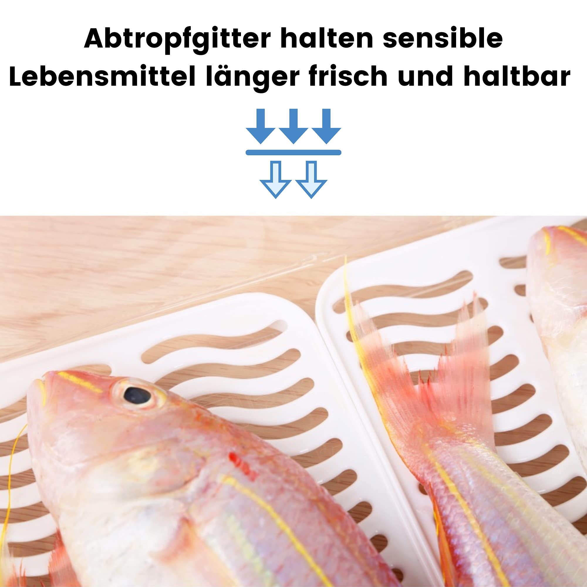 Kühlschrank Organizer Küchen Ordnungssystem Set mit Deckel groß Stapelbar Transparent Speisekammer Vorratsbehälter Tiefkühldosen Gefrierdosen Frischhaltebox (40 Liter (8 * 5L, 16*Gitter))
