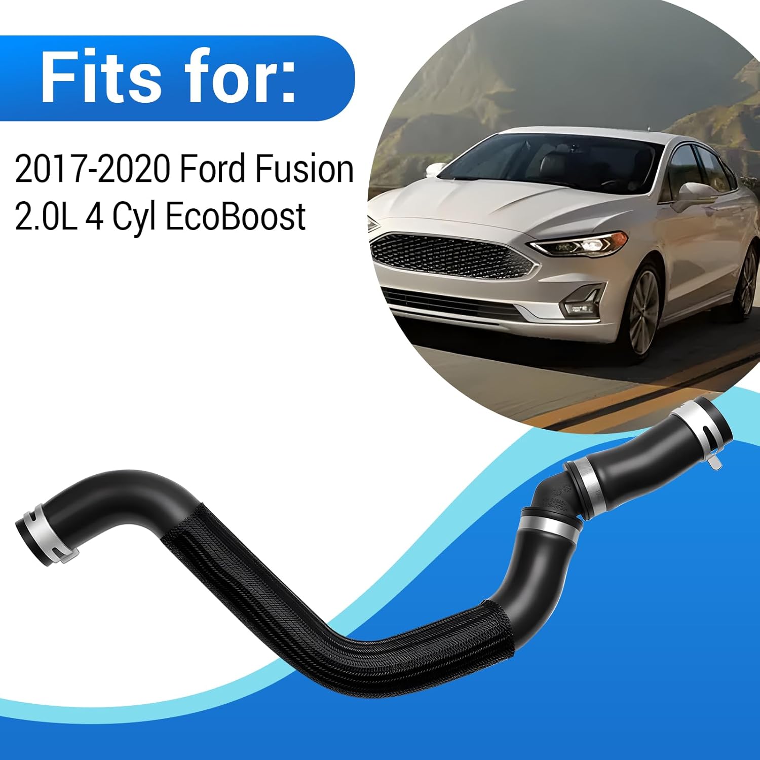 Radiator Hose Upper Fits for 2017-2020 Ford Fusion 2.0L 4 Cyl EcoBoost Replaces HG9Z8260A HG938B274AA